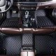 Wholesale Black and Blue Stitching Luxury Leather Diamond Car Mats