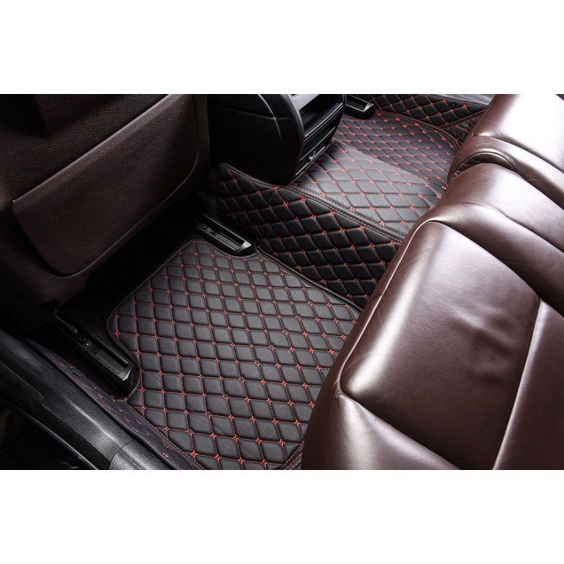 Wholesale Fiat 500 Luxury Leather Diamond Stitching Car Mats