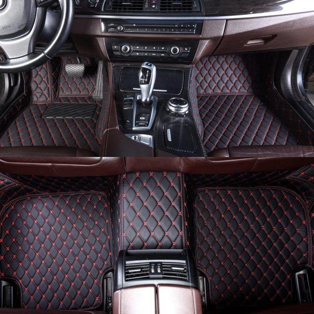 Wholesale Ssangyong Kyron Luxury Leather Diamond Stitching Car Mats