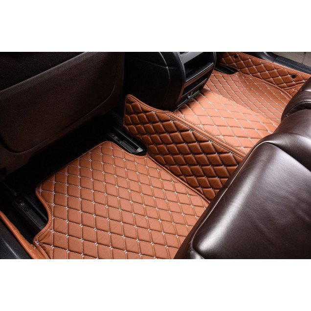 Wholesale Brown Luxury Leather Diamond Car Mats