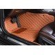 Wholesale Brown Luxury Leather Diamond Car Mats