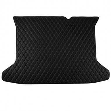 Wholesale Black and Black Stitching Luxury Leather Diamond Trunk Base Mats