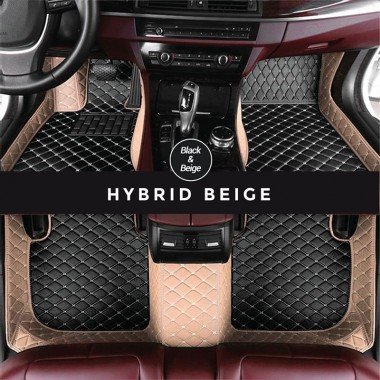 Wholesale Black and Beige Hybrid Mode Premium Diamond Car Mats