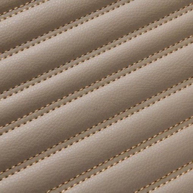 Wholesale Beige Luxury Leather Stripe Car Mats