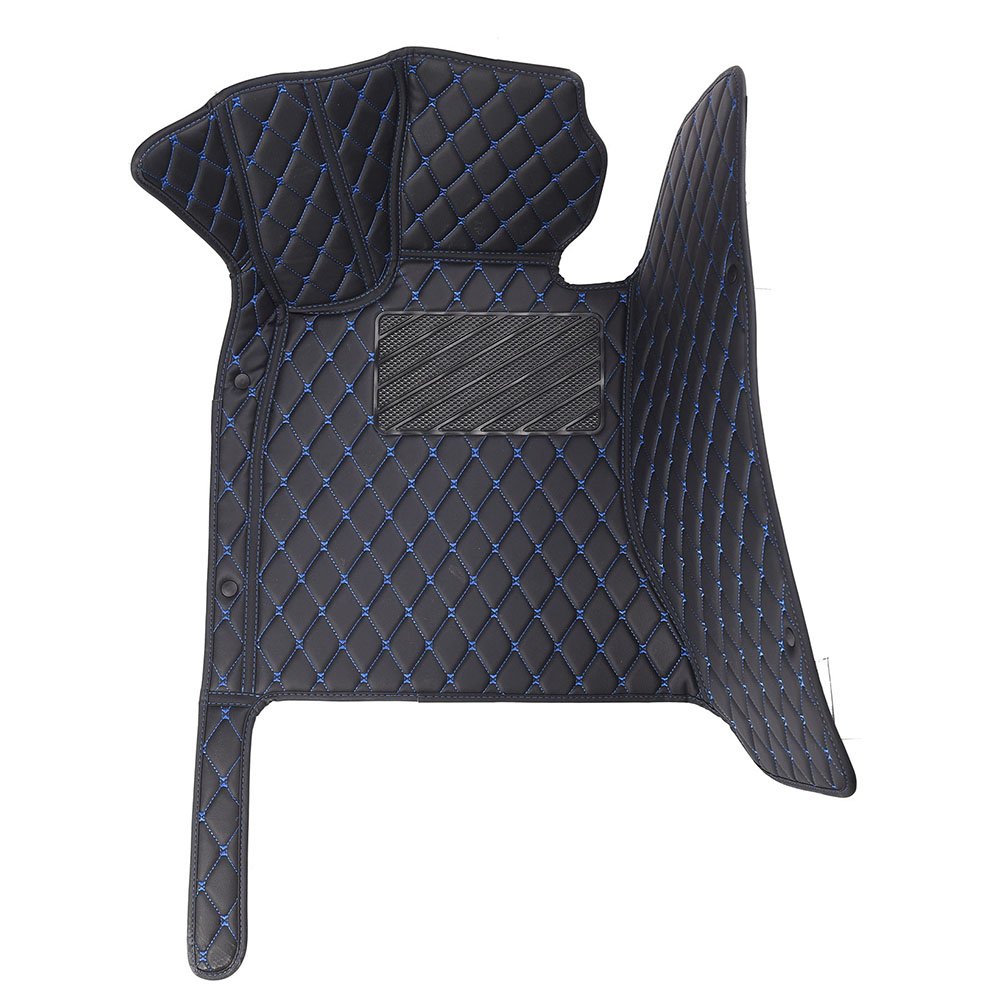 Wholesale Black and Blue Stitching Diamond Car Mats Set