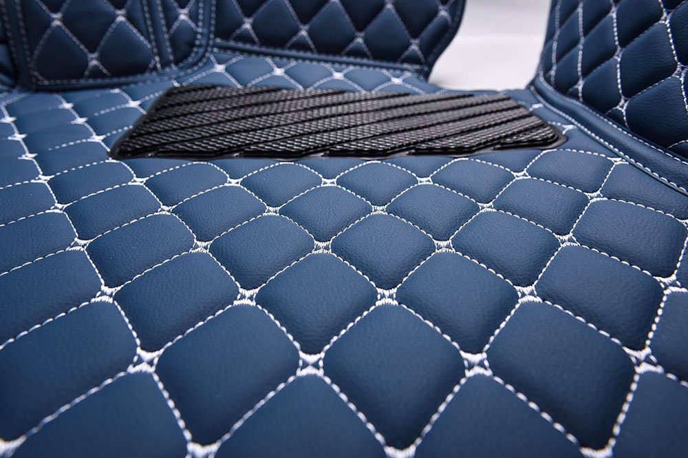 Wholesale Blue Luxury Leather Diamonds Car Floor Mats