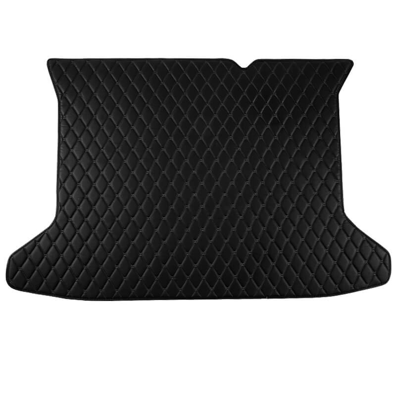 Wholesale Black and Black Stitching Luxury Leather Diamond Trunk Base Mats