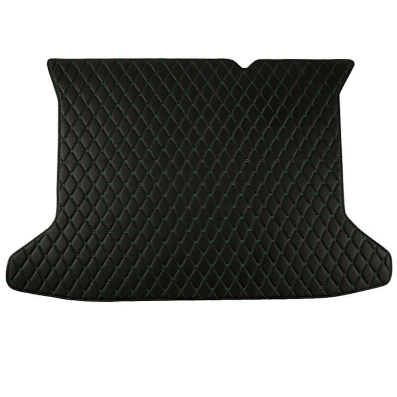 Wholesale Black and Green Stitching Luxury Leather Diamond Trunk Base Mats